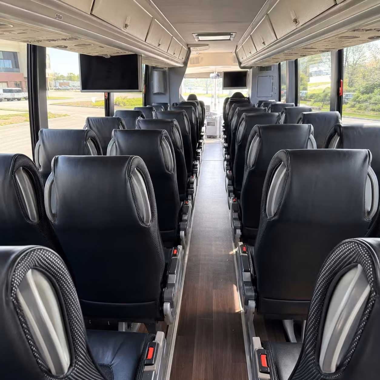 56 passenger charter bus interior